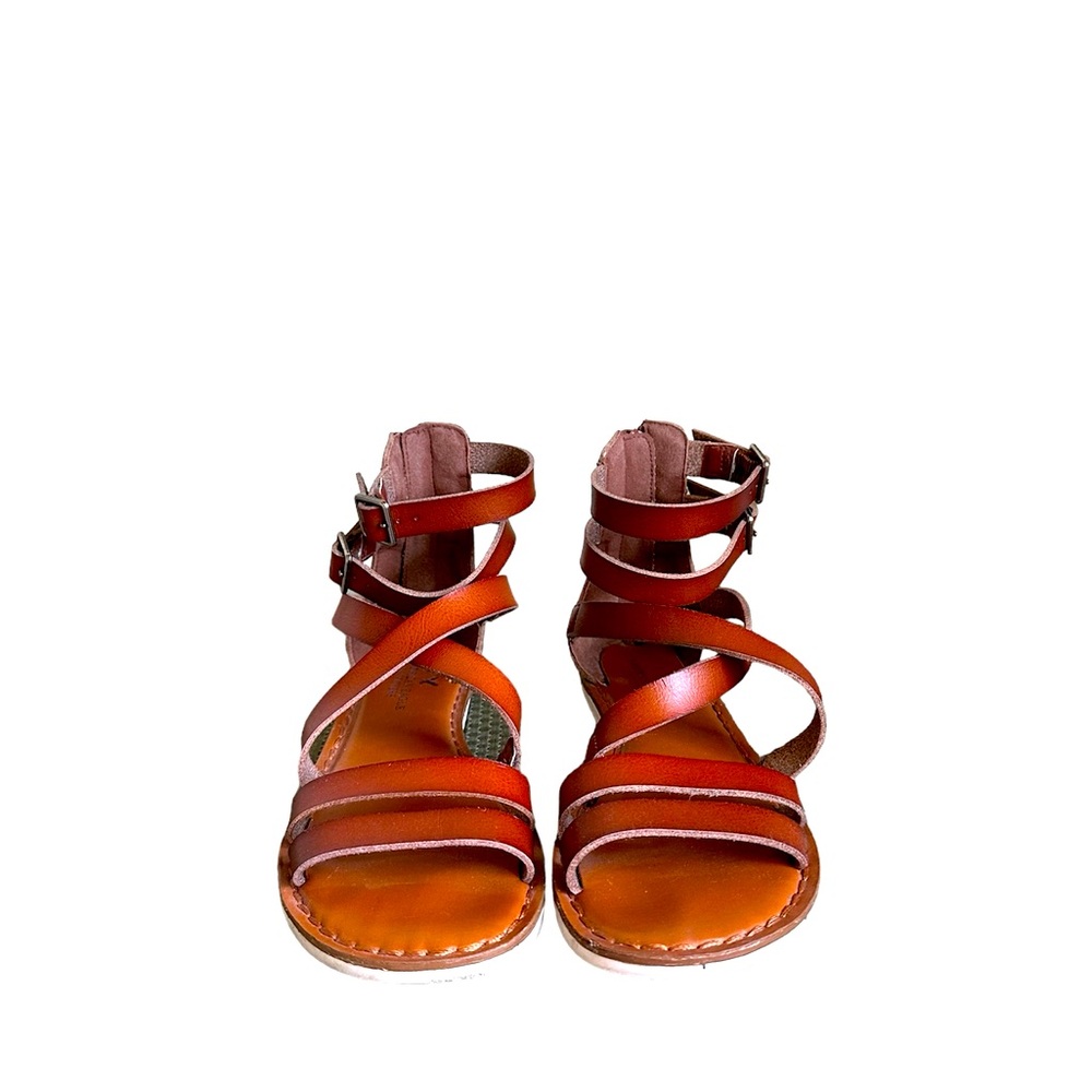 American Eagle Outfitters Strappy Brown Leather Sandals